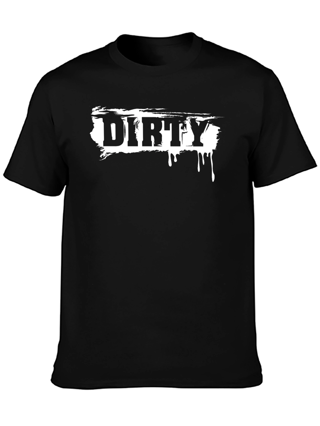 Dirty Graphic Print Black T-Shirt