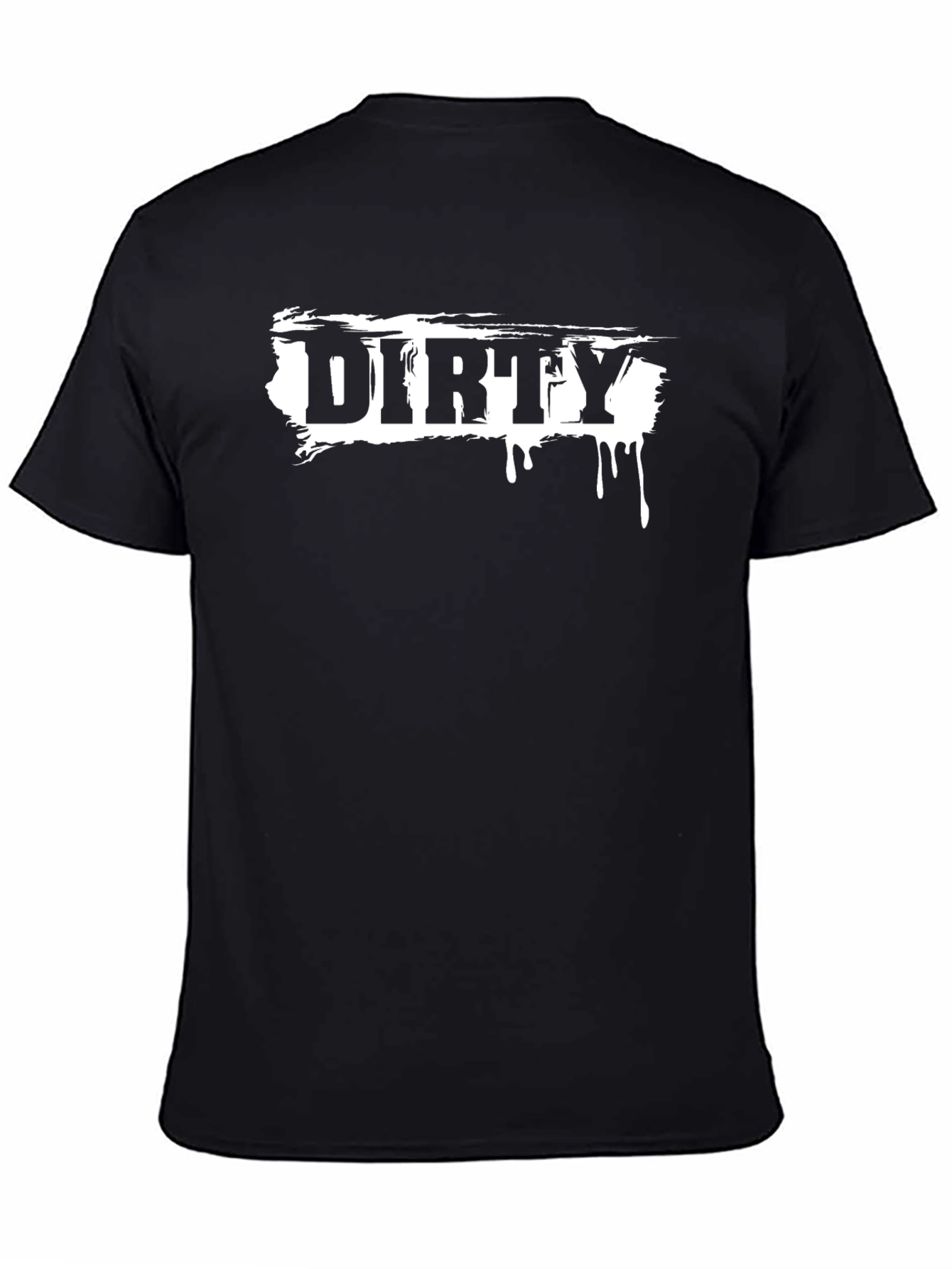 Dirty Graphic Print Black T-Shirt