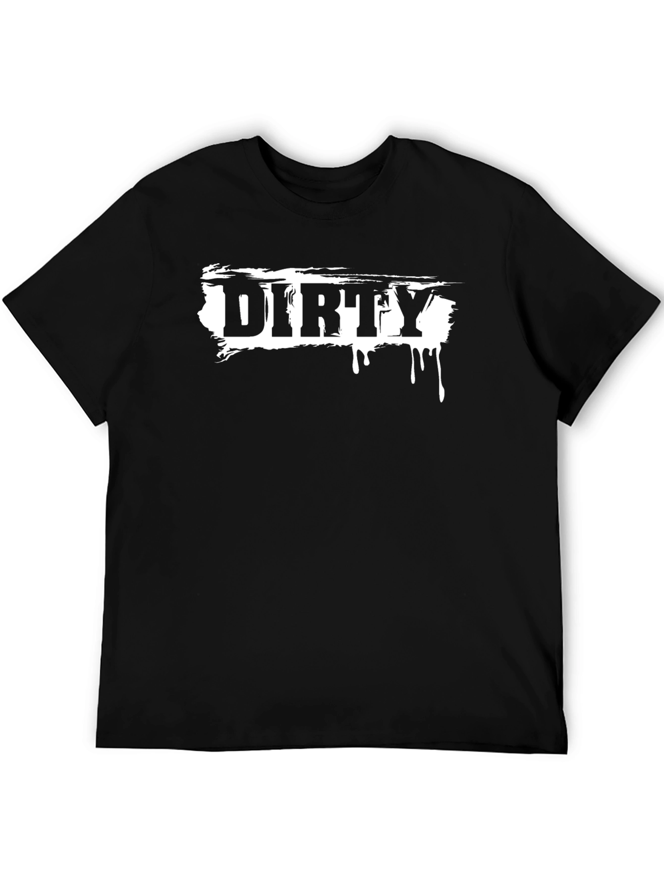 Dirty Graphic Print Black T-Shirt