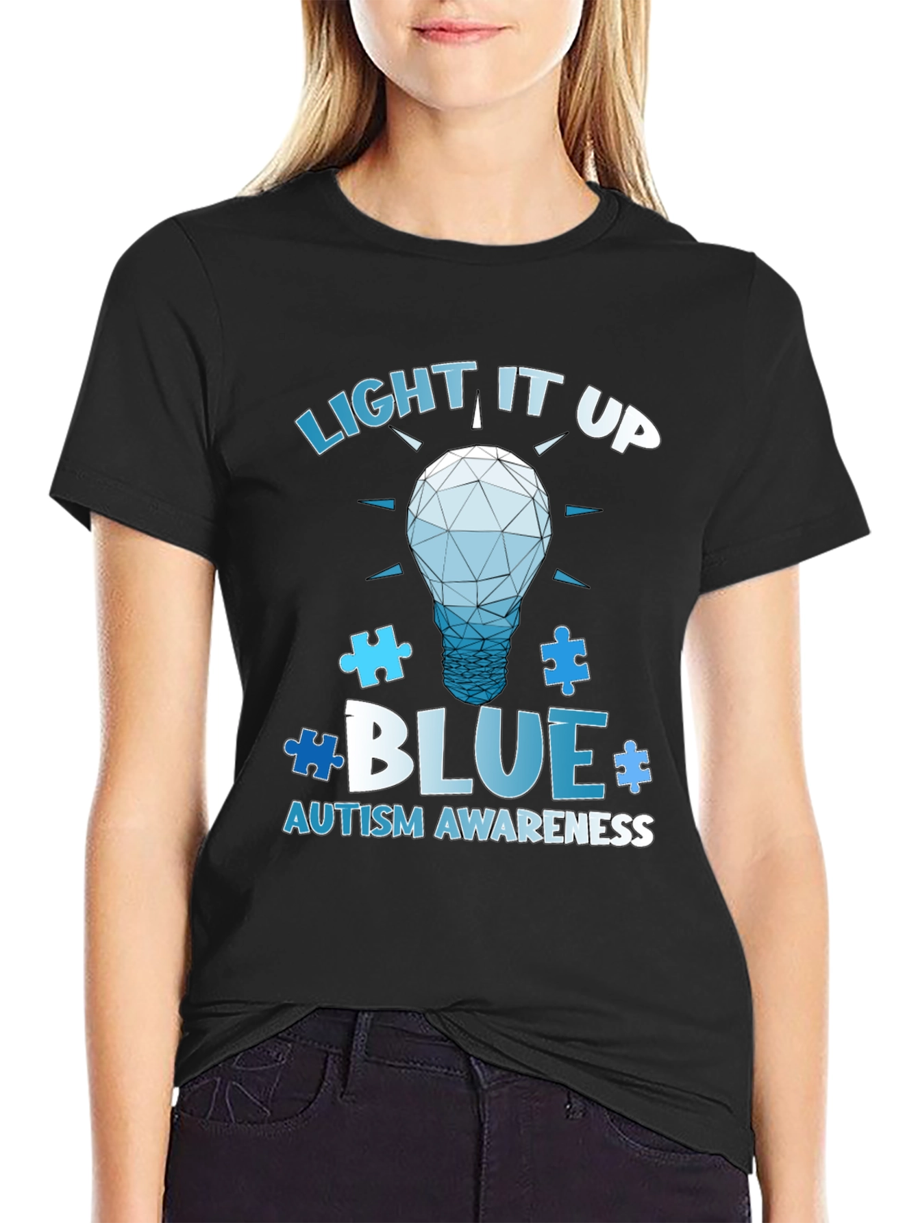 Autism Awareness T-Shirt - Light It Up Blue