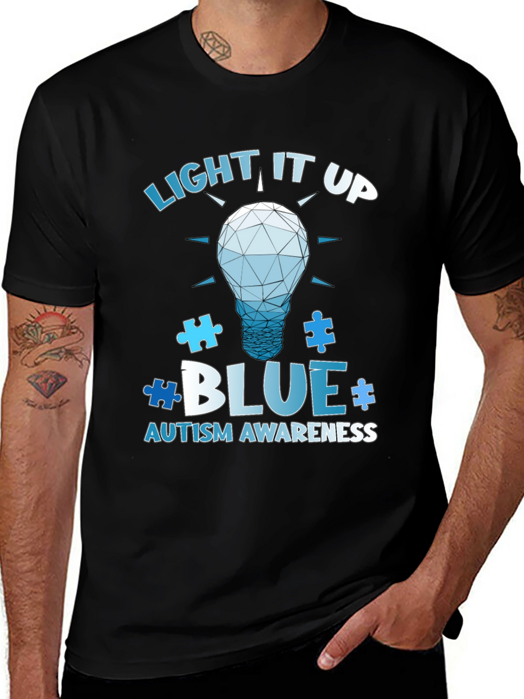 Autism Awareness T-Shirt - Light It Up Blue