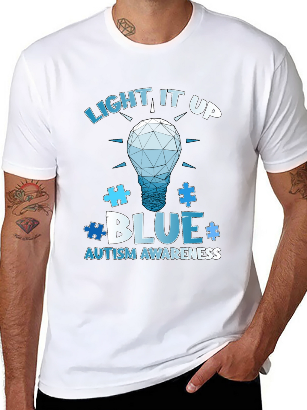 Autism Awareness T-Shirt - Light It Up Blue