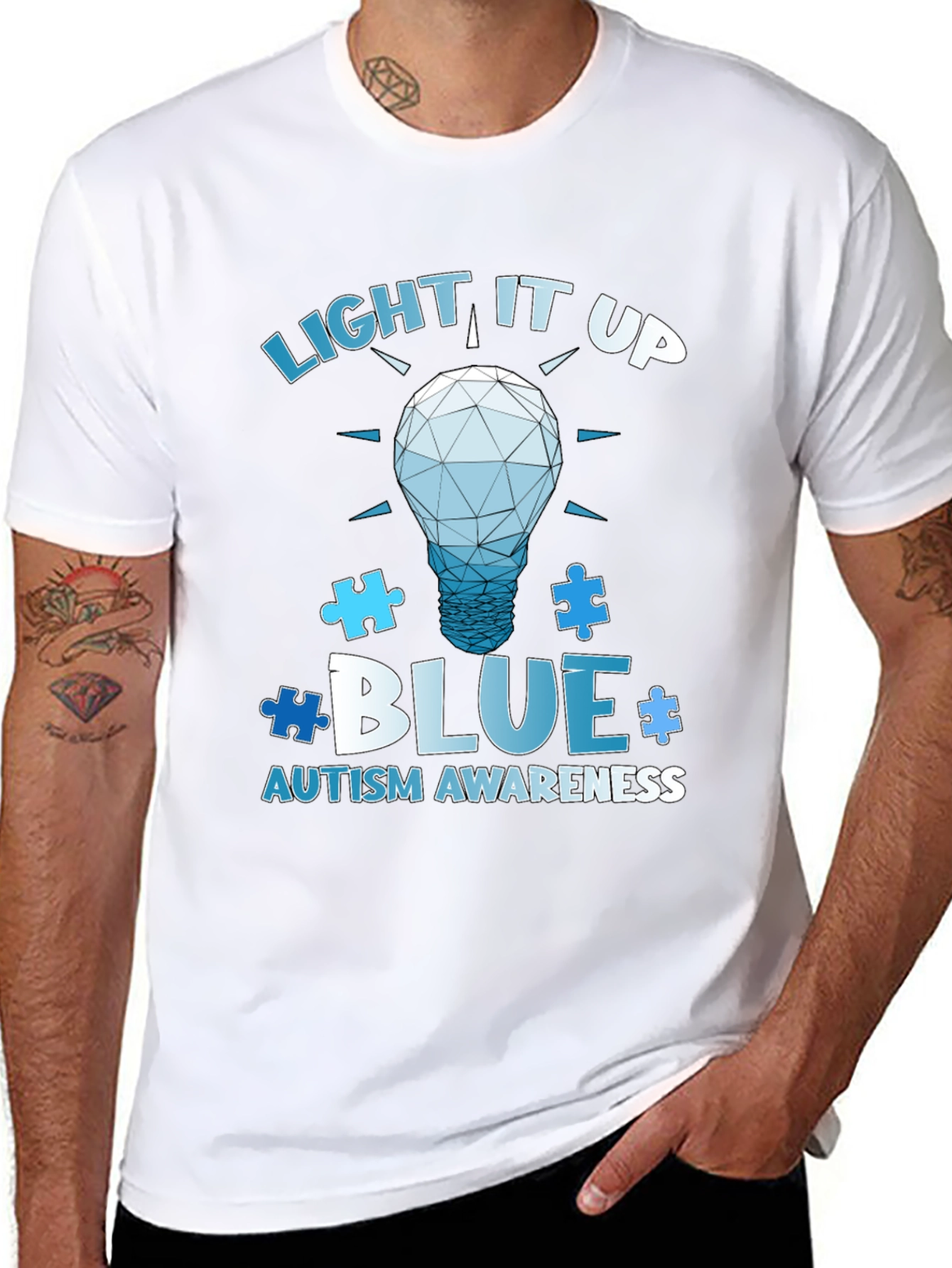 Autism Awareness T-Shirt - Light It Up Blue