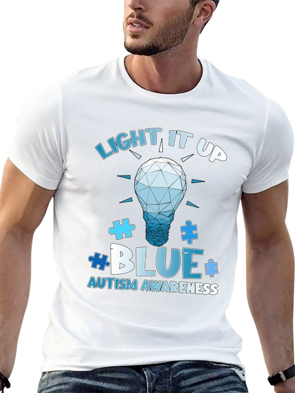Autism Awareness T-Shirt - Light It Up Blue