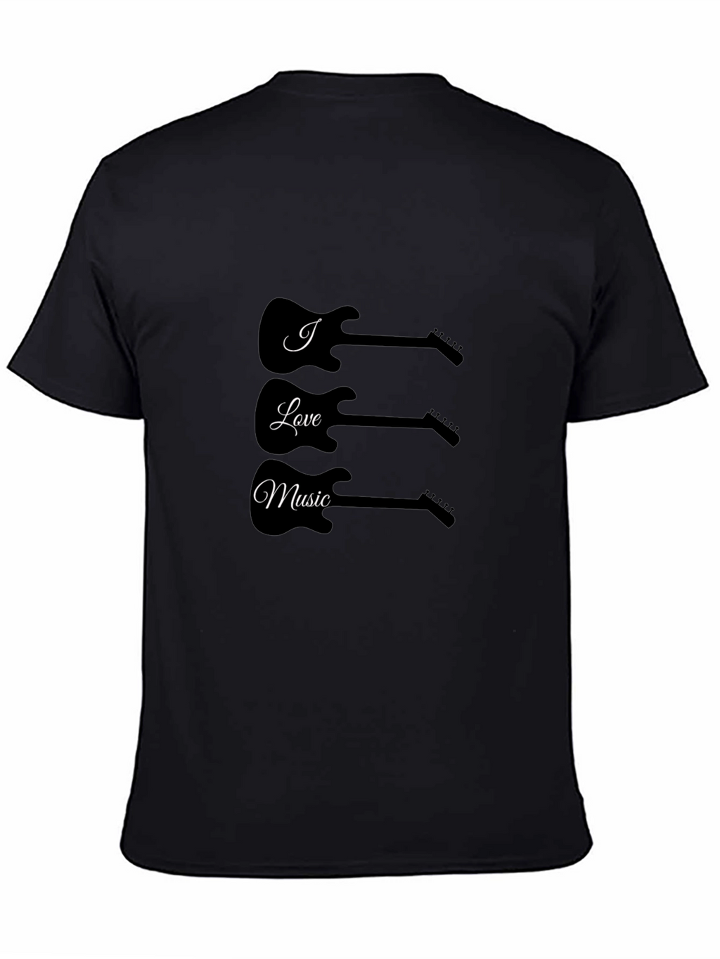 I Love Music Guitar T-Shirt