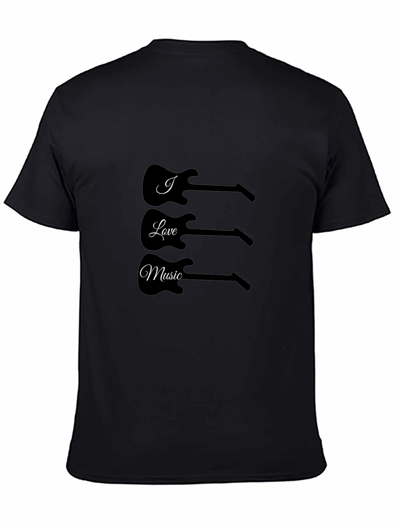I Love Music Guitar T-Shirt
