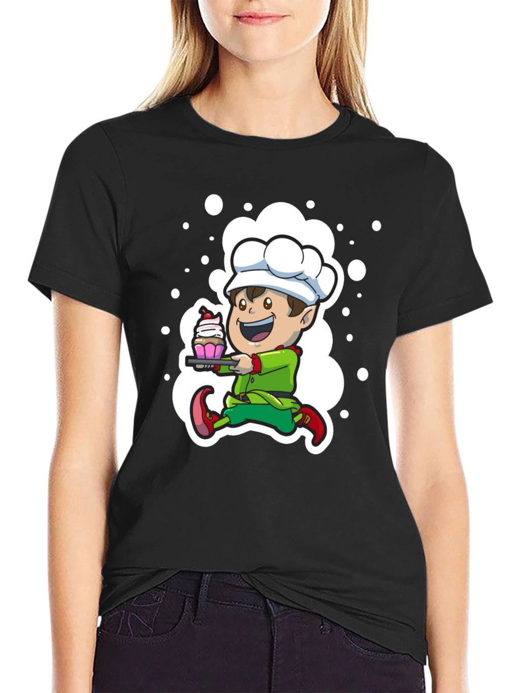 Chef Elf T-Shirt - Whimsical Holiday Design