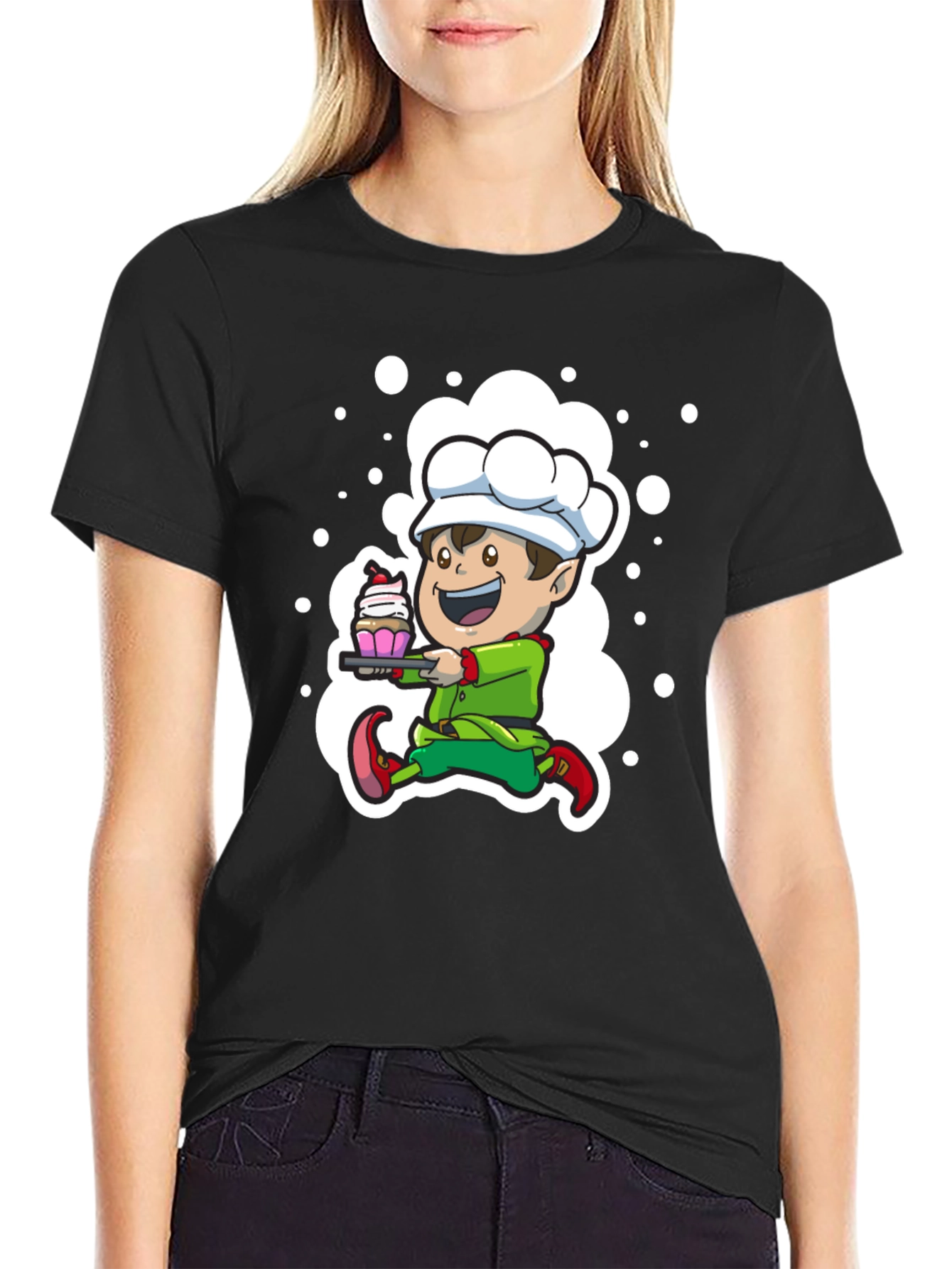 Chef Elf T-Shirt - Whimsical Holiday Design