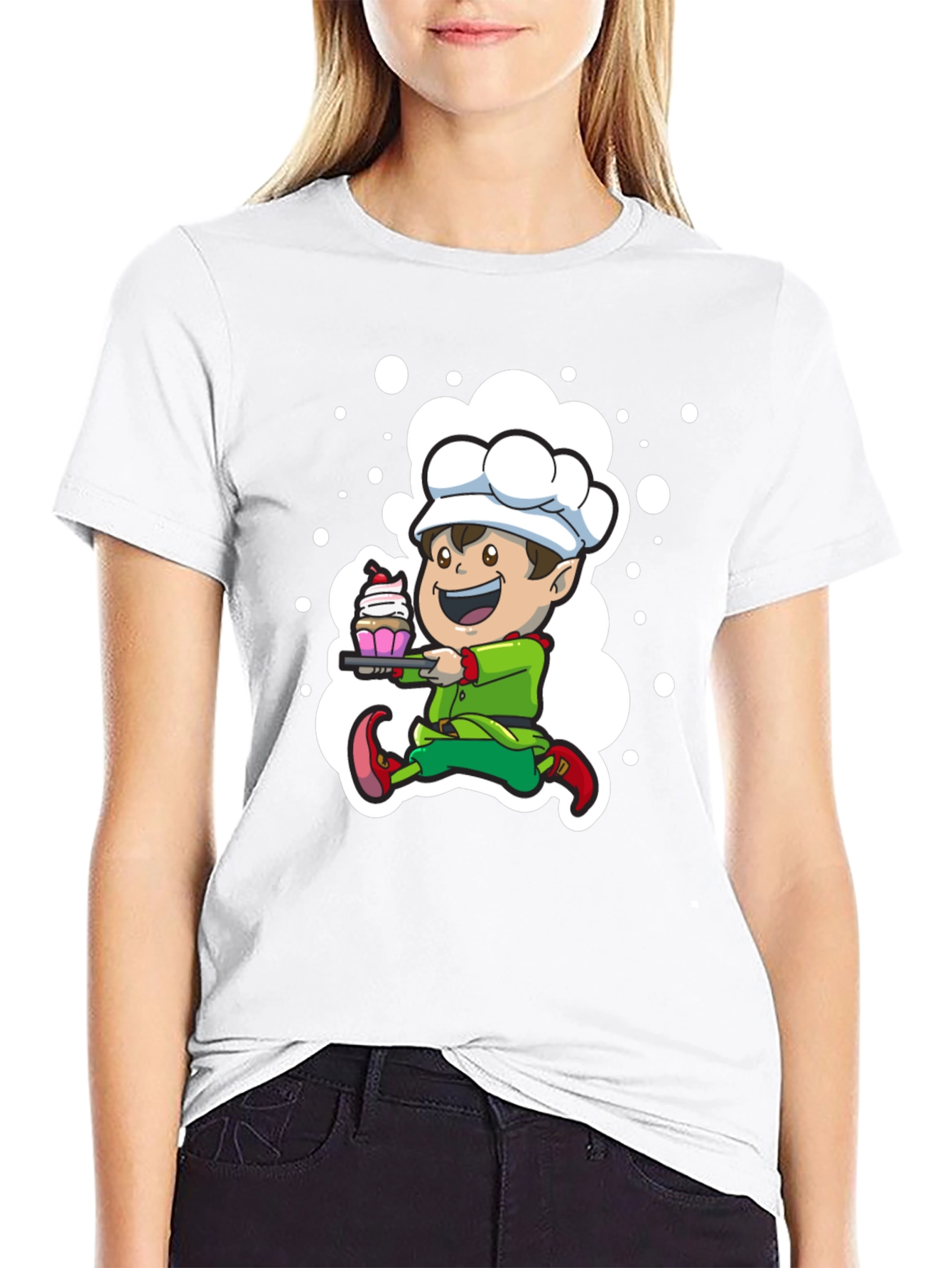 Chef Elf T-Shirt - Whimsical Holiday Design
