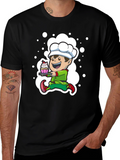 Chef Elf T-Shirt - Whimsical Holiday Design