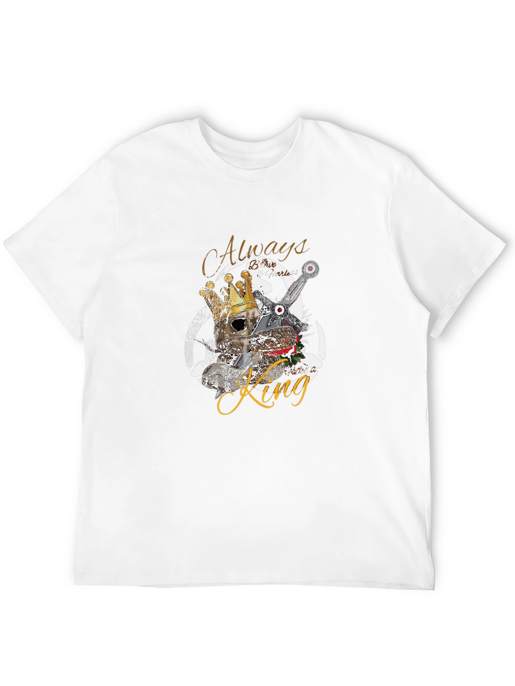 Always King Graphic Tee - Trendy Mens Black T-Shirt
