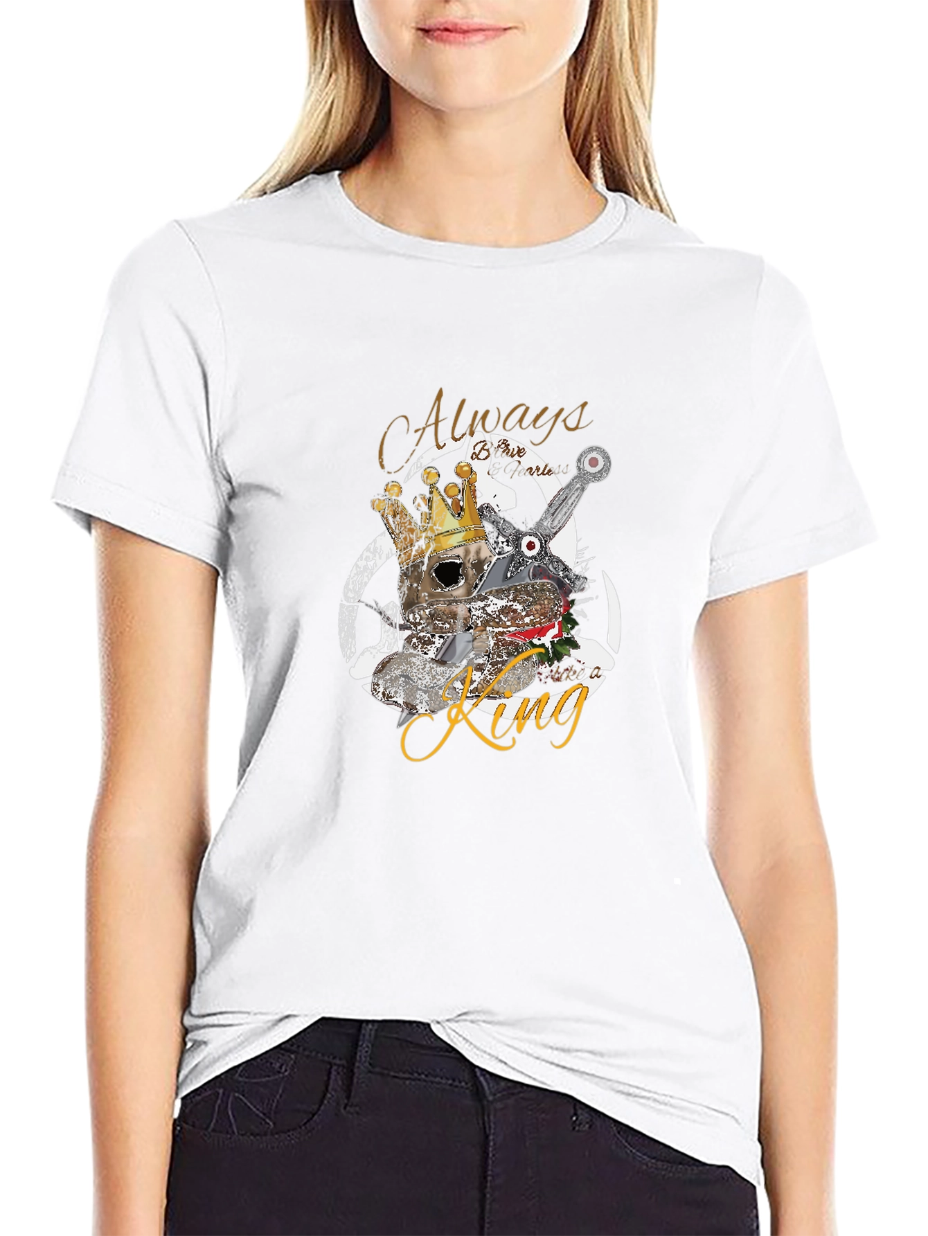 Always King Graphic Tee - Trendy Mens Black T-Shirt