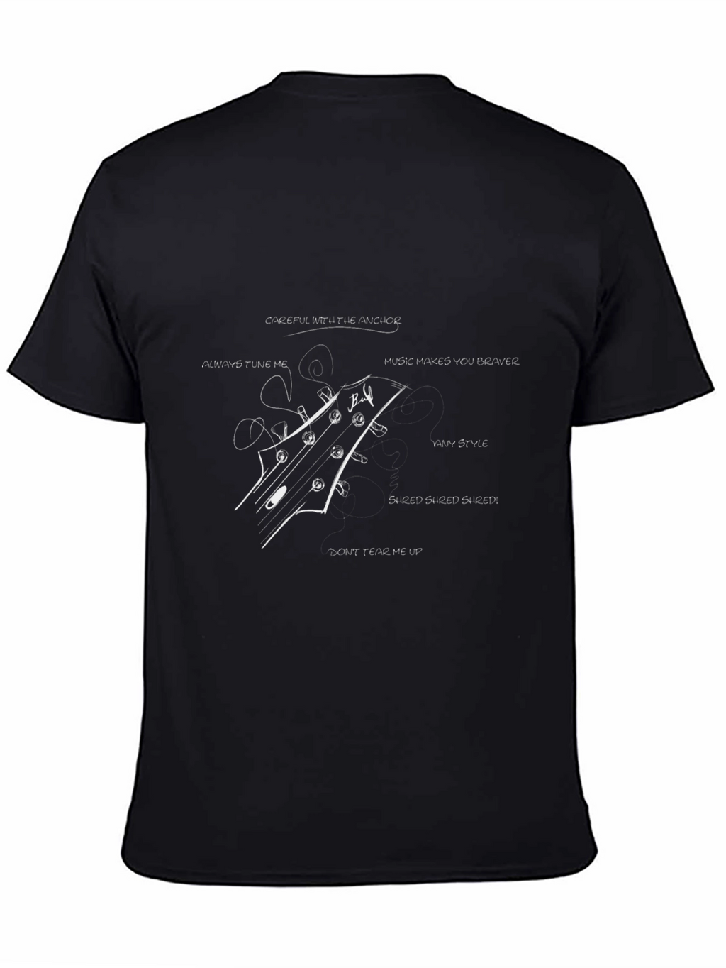 Guitar Headstock T-Shirt - Music Lover Tee