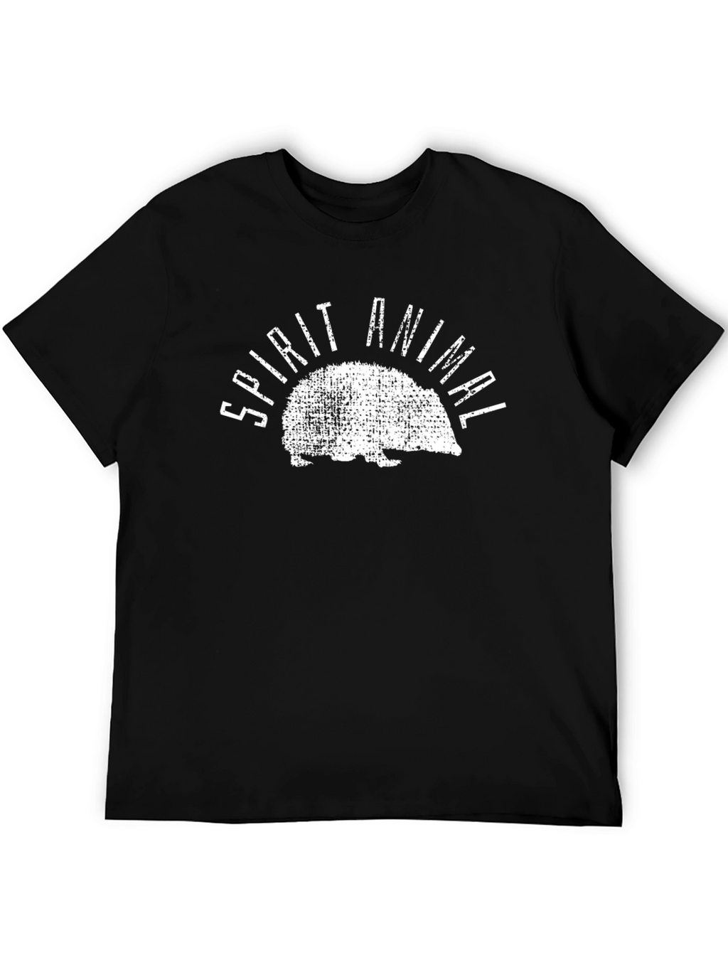 Spirit Animal Hedgehog Graphic Tee - Black
