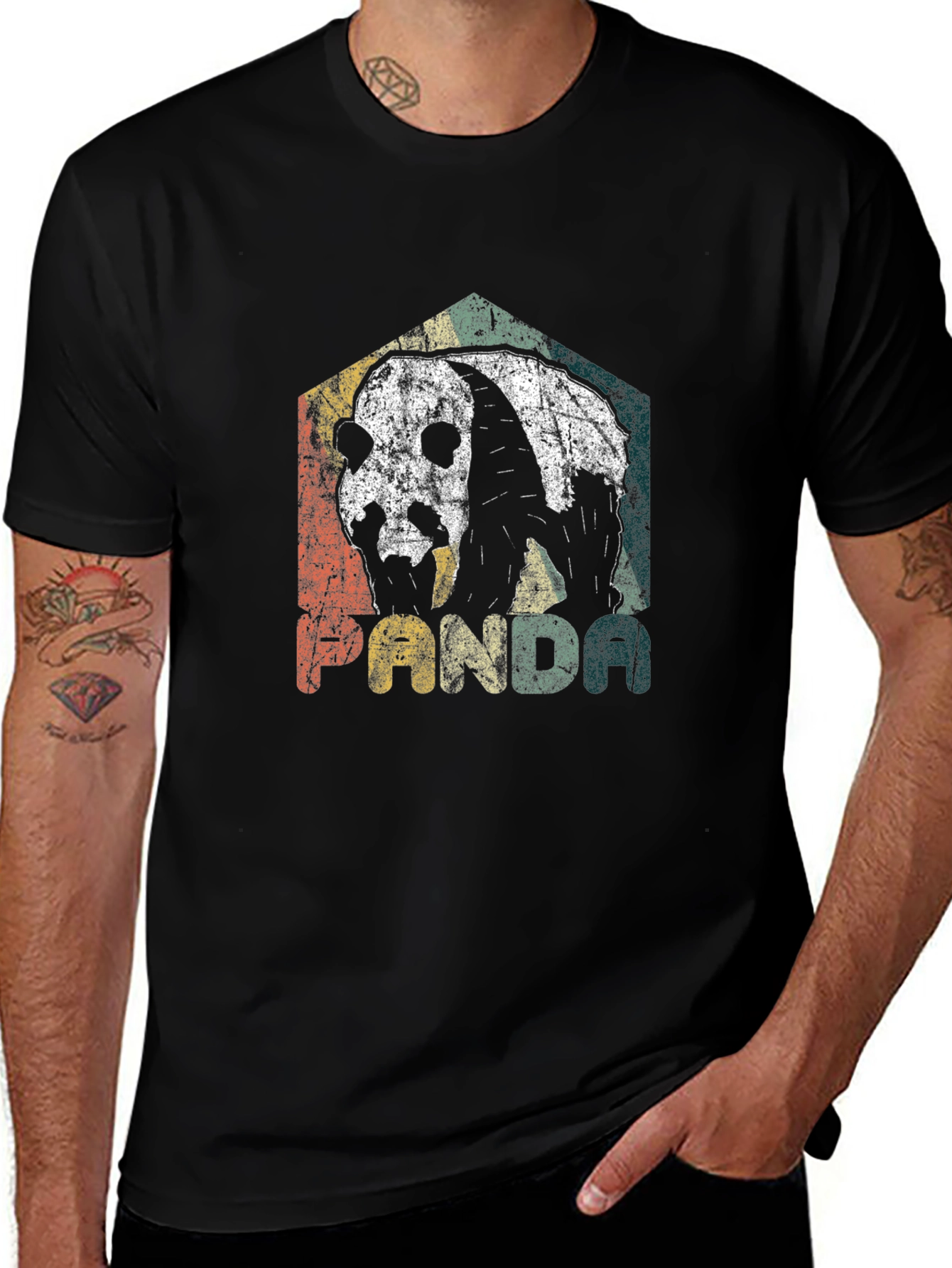Vintage Panda Graphic T-Shirt - Retro Style