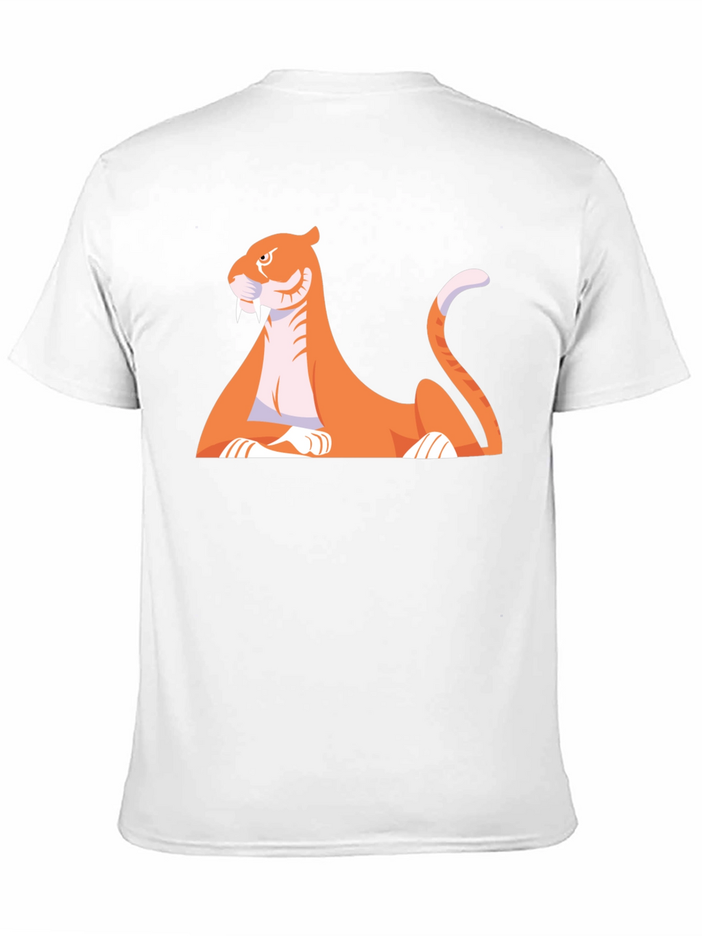 Cartoon Saber-Tooth Tiger Graphic Tee