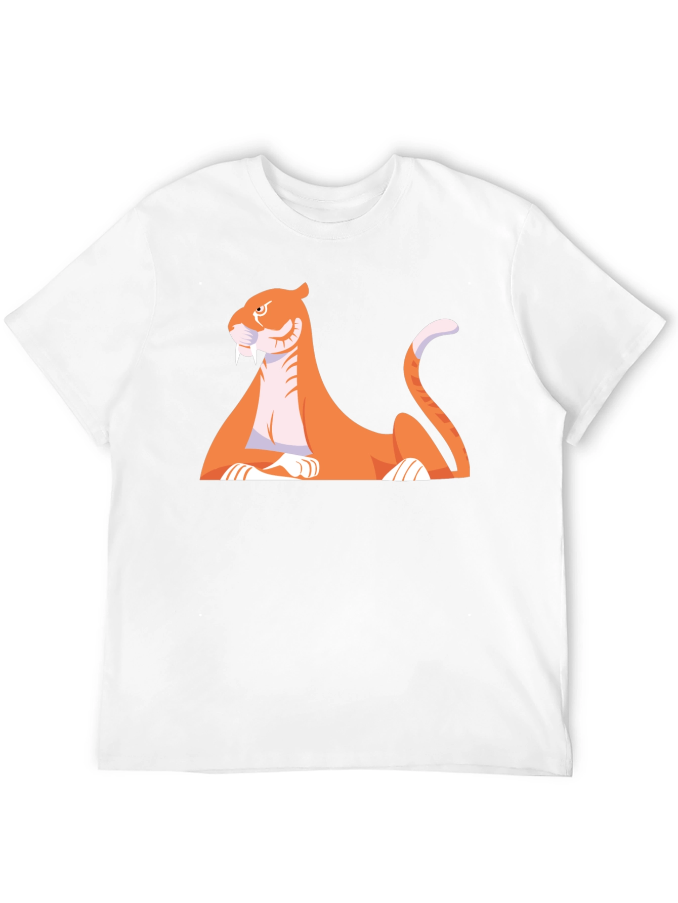 Cartoon Saber-Tooth Tiger Graphic Tee