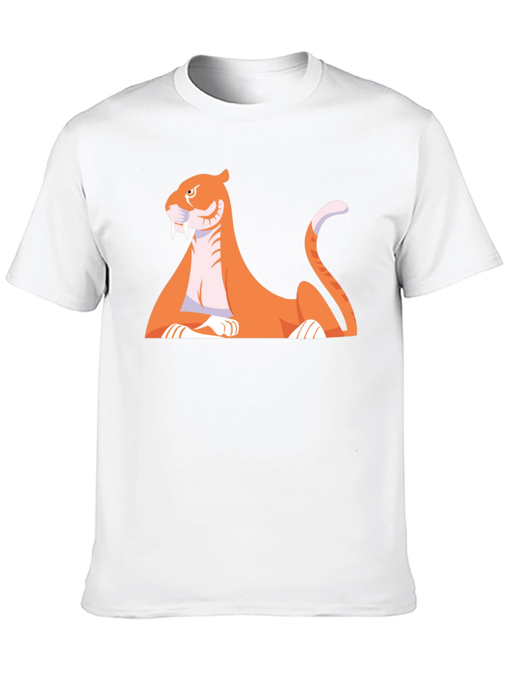Cartoon Saber-Tooth Tiger Graphic Tee