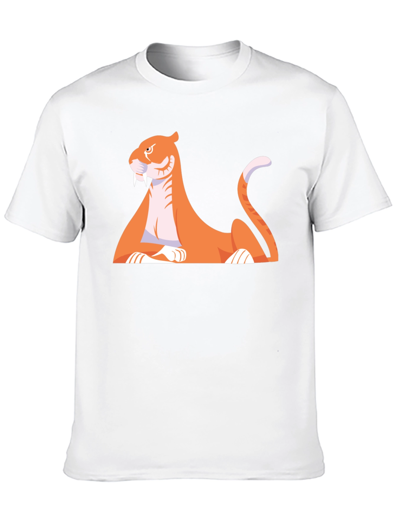Cartoon Saber-Tooth Tiger Graphic Tee