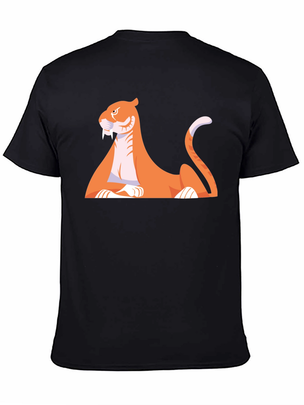 Cartoon Saber-Tooth Tiger Graphic Tee