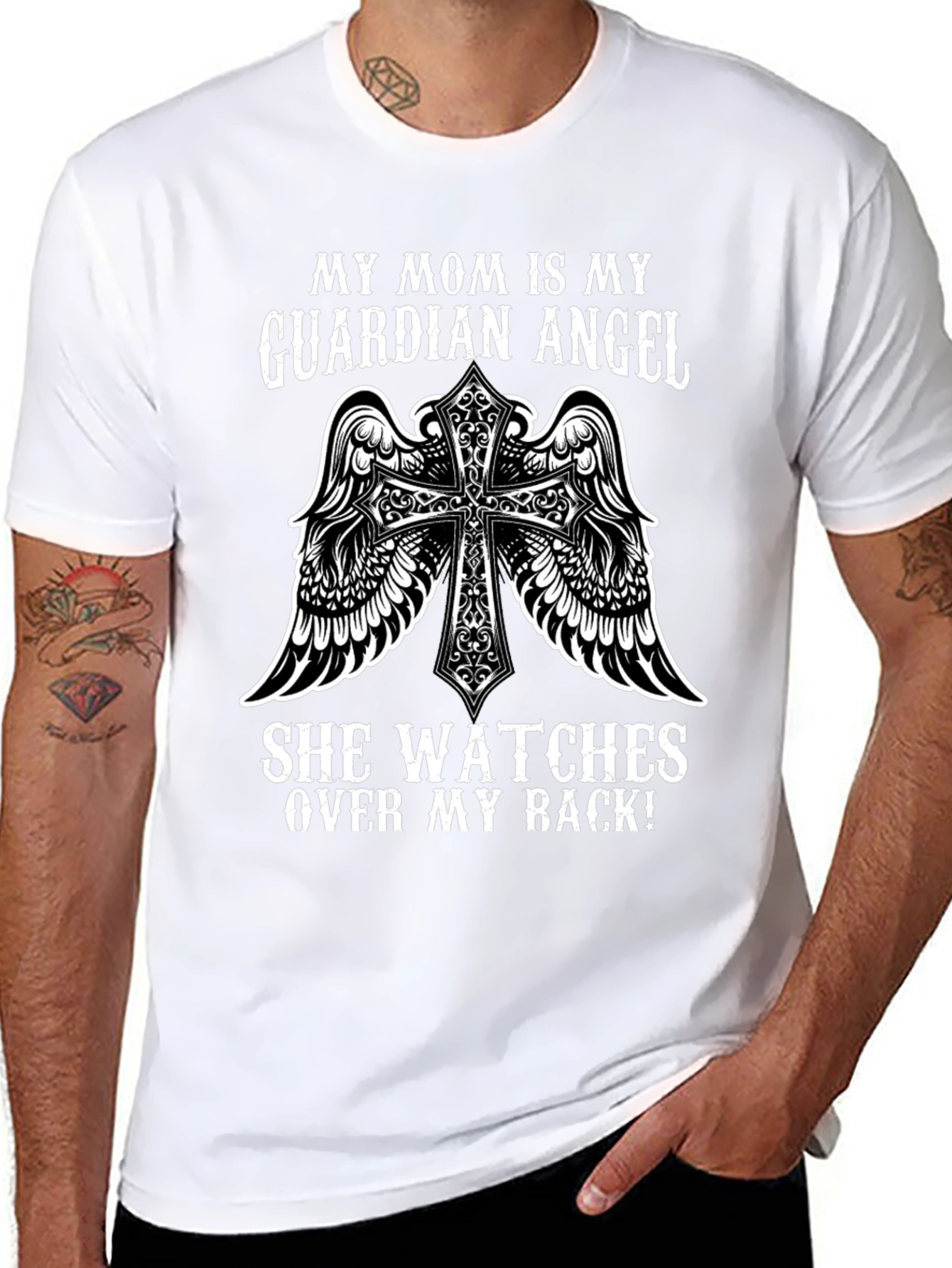 Guardian Angel Mom T-Shirt: Protect Your Back!