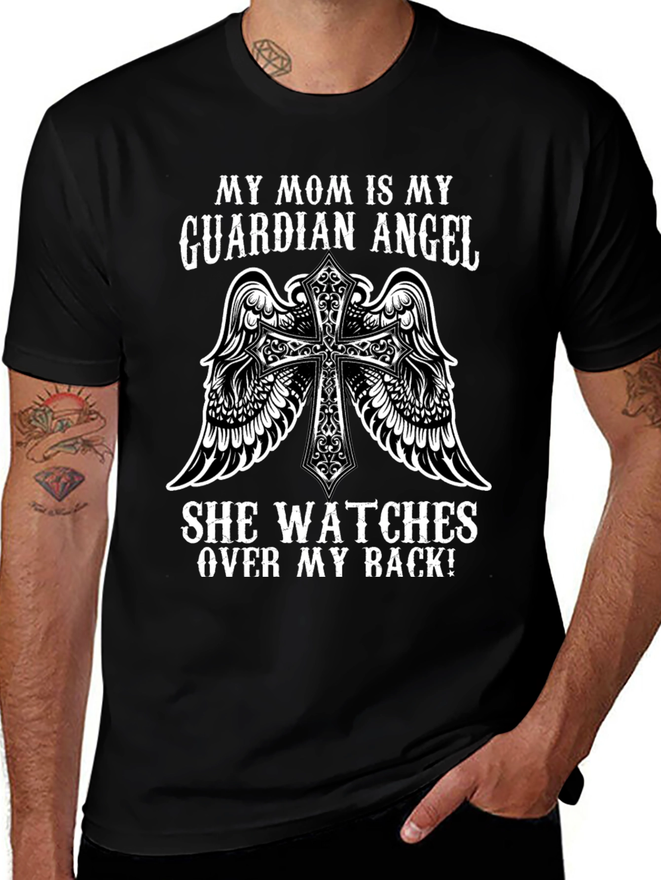 Guardian Angel Mom T-Shirt: Protect Your Back!