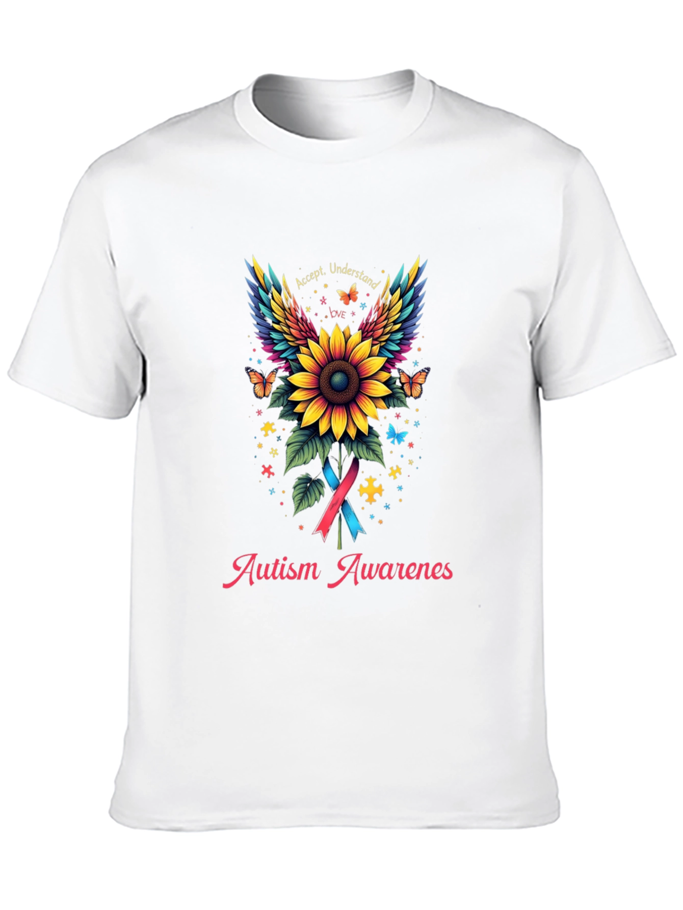 Autism Awareness Sunflower Graphic Tee