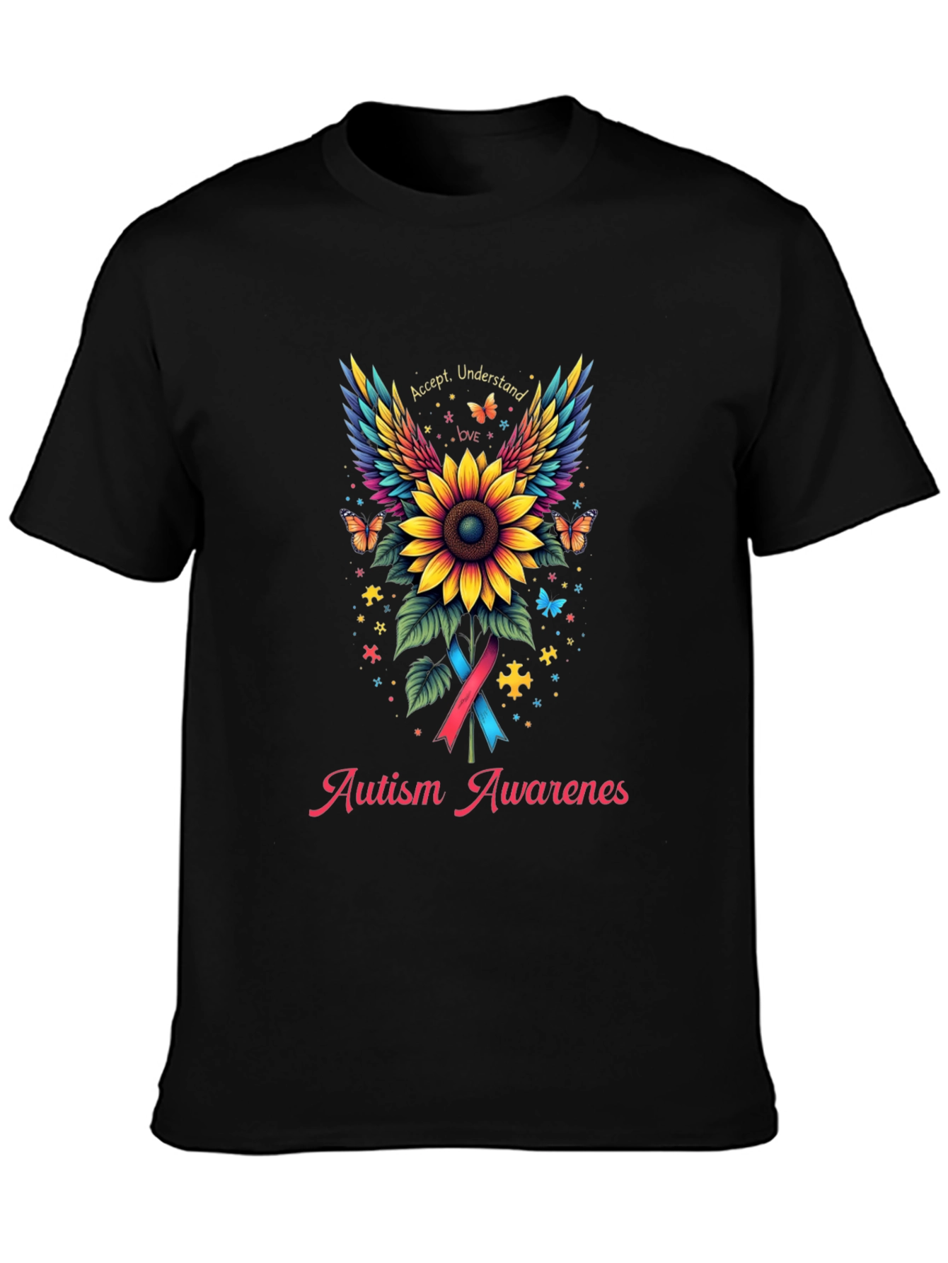 Autism Awareness Sunflower Graphic Tee