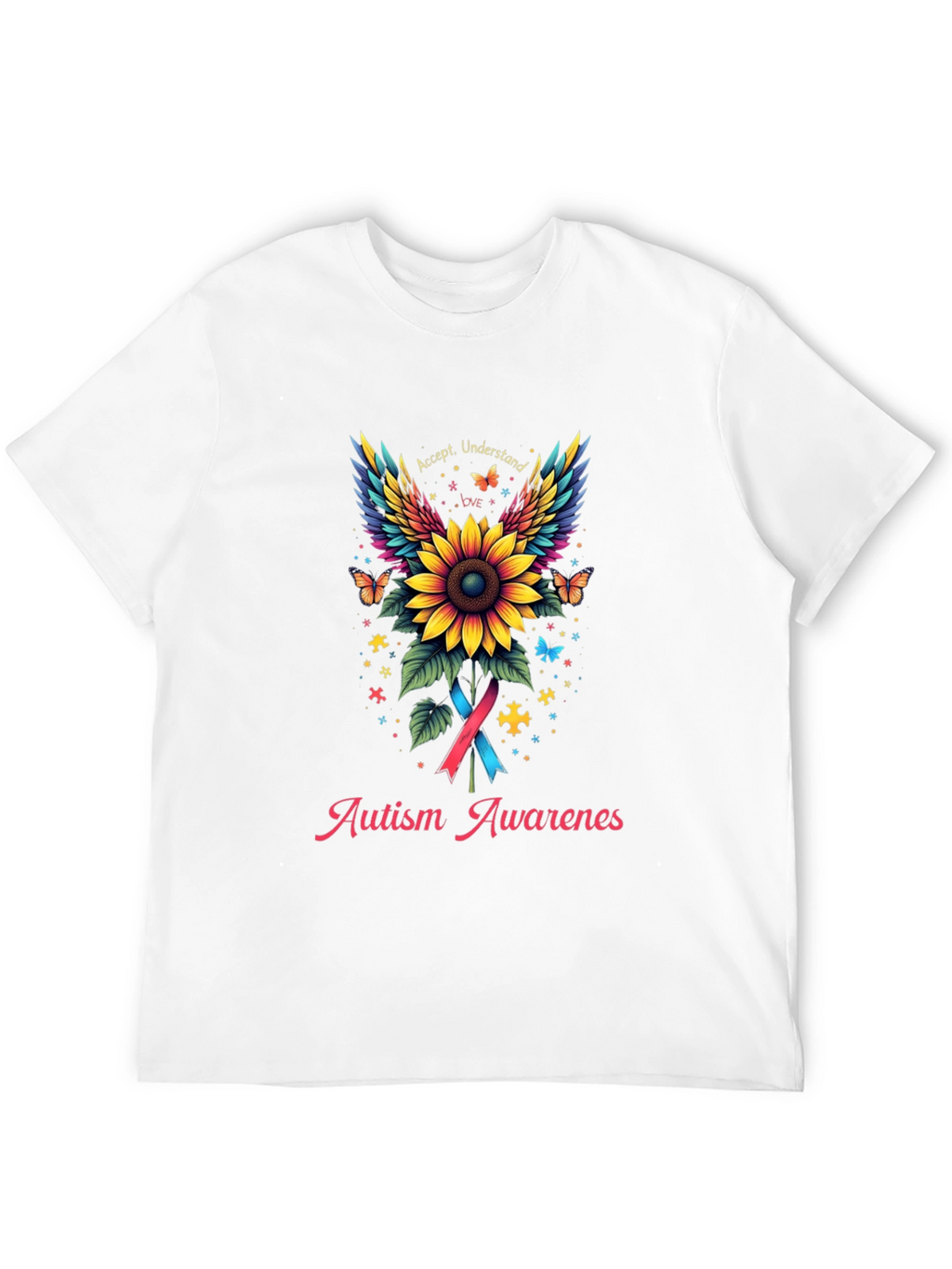 Autism Awareness Sunflower Graphic Tee