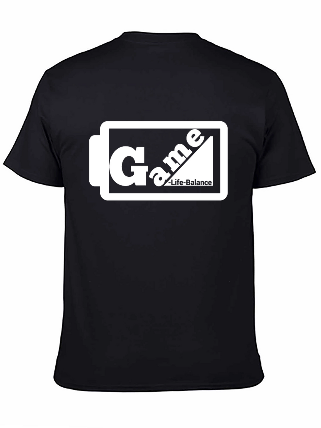 Game Life Balance Black Graphic T-Shirt