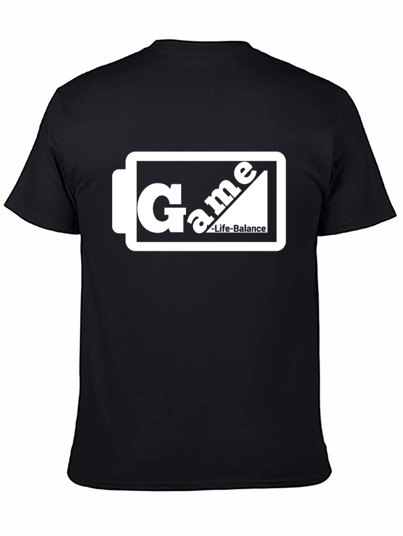 Game Life Balance Black Graphic T-Shirt