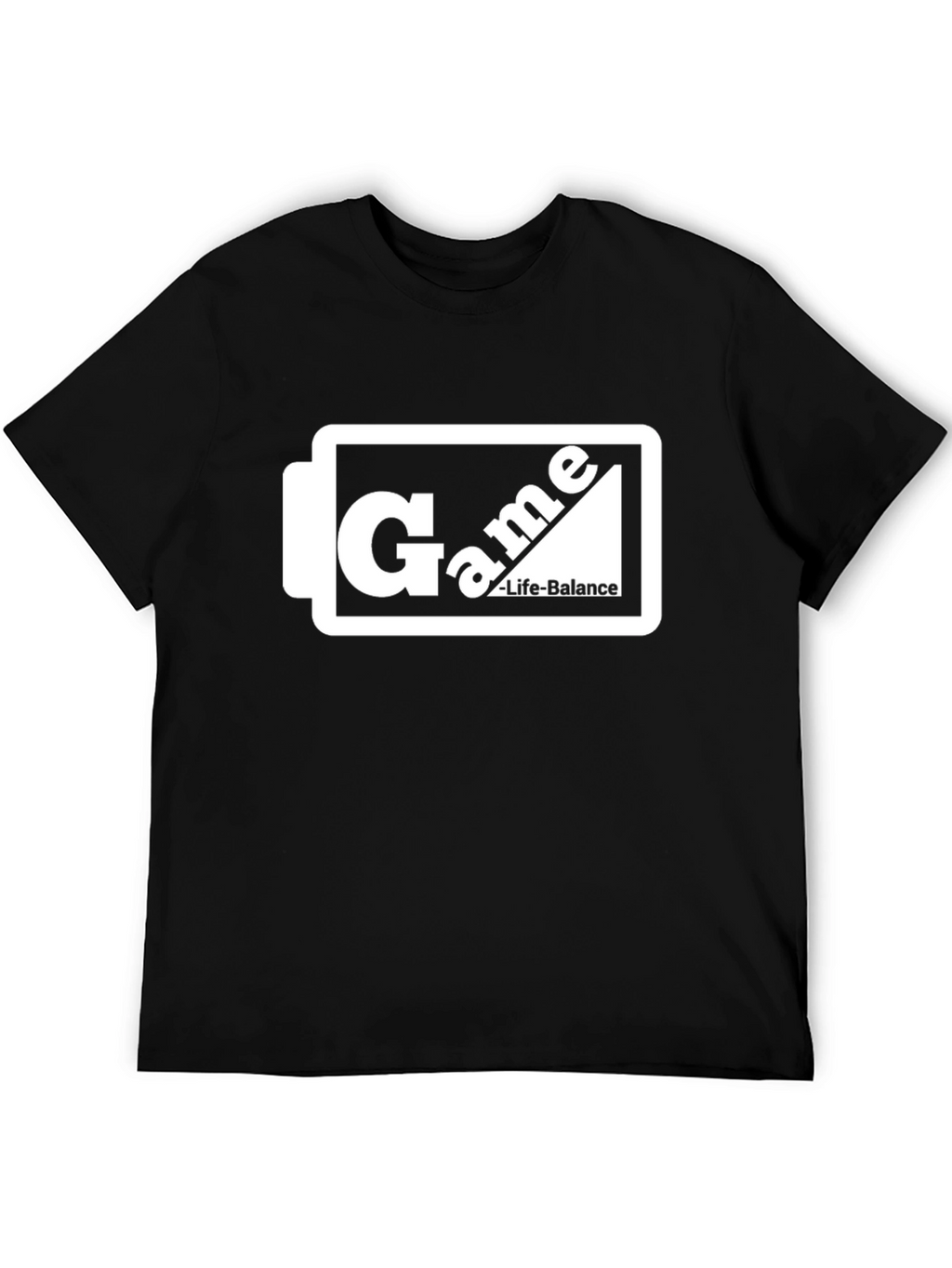Game Life Balance Black Graphic T-Shirt