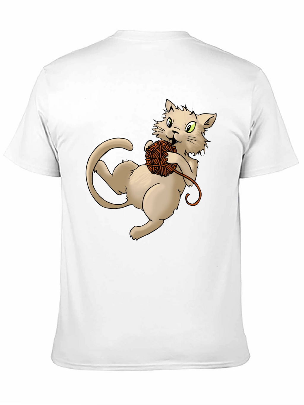 Cat with Yarn Ball Graphic T-Shirt