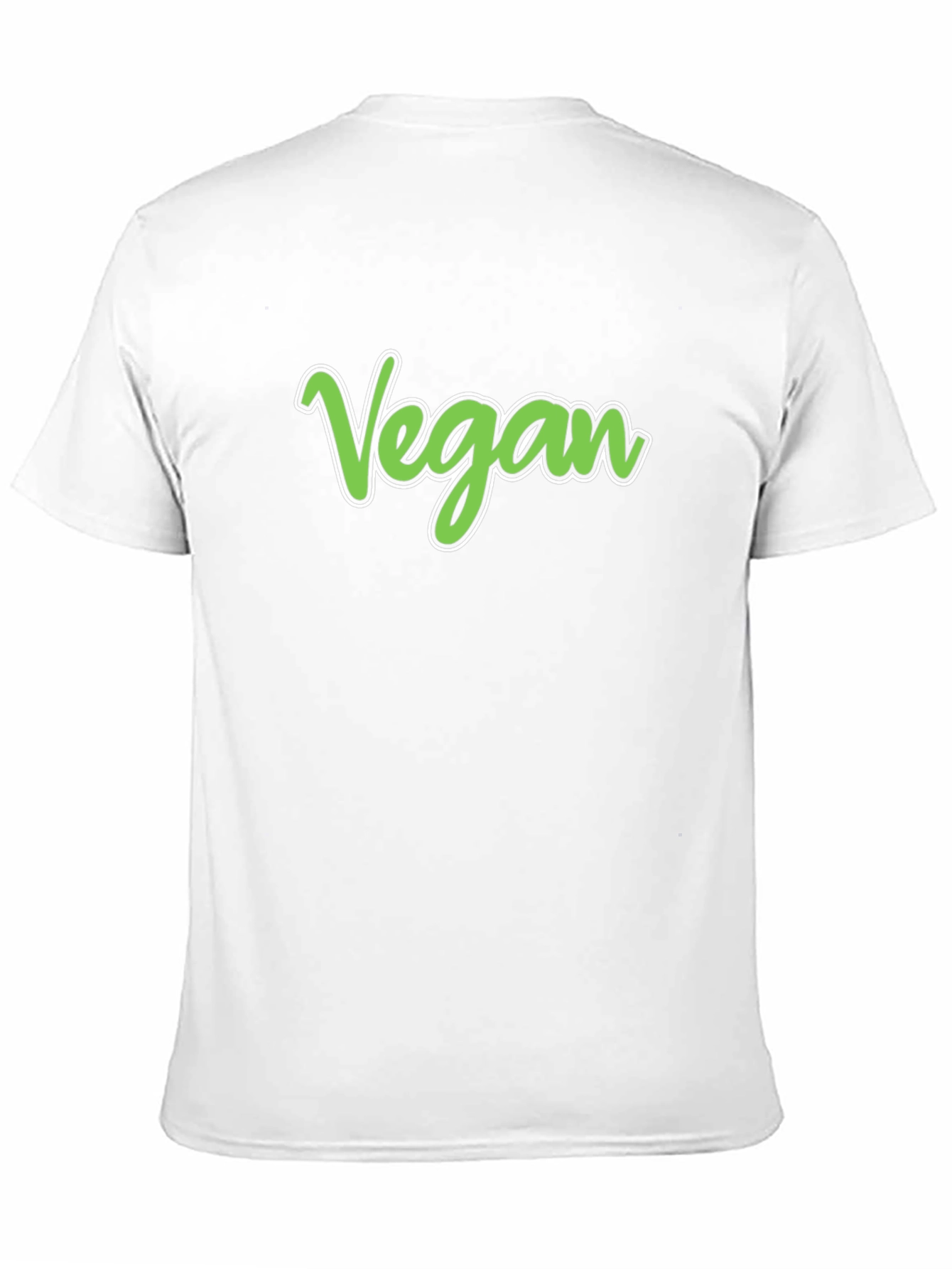 Vegan Script T-Shirt - Black Cotton