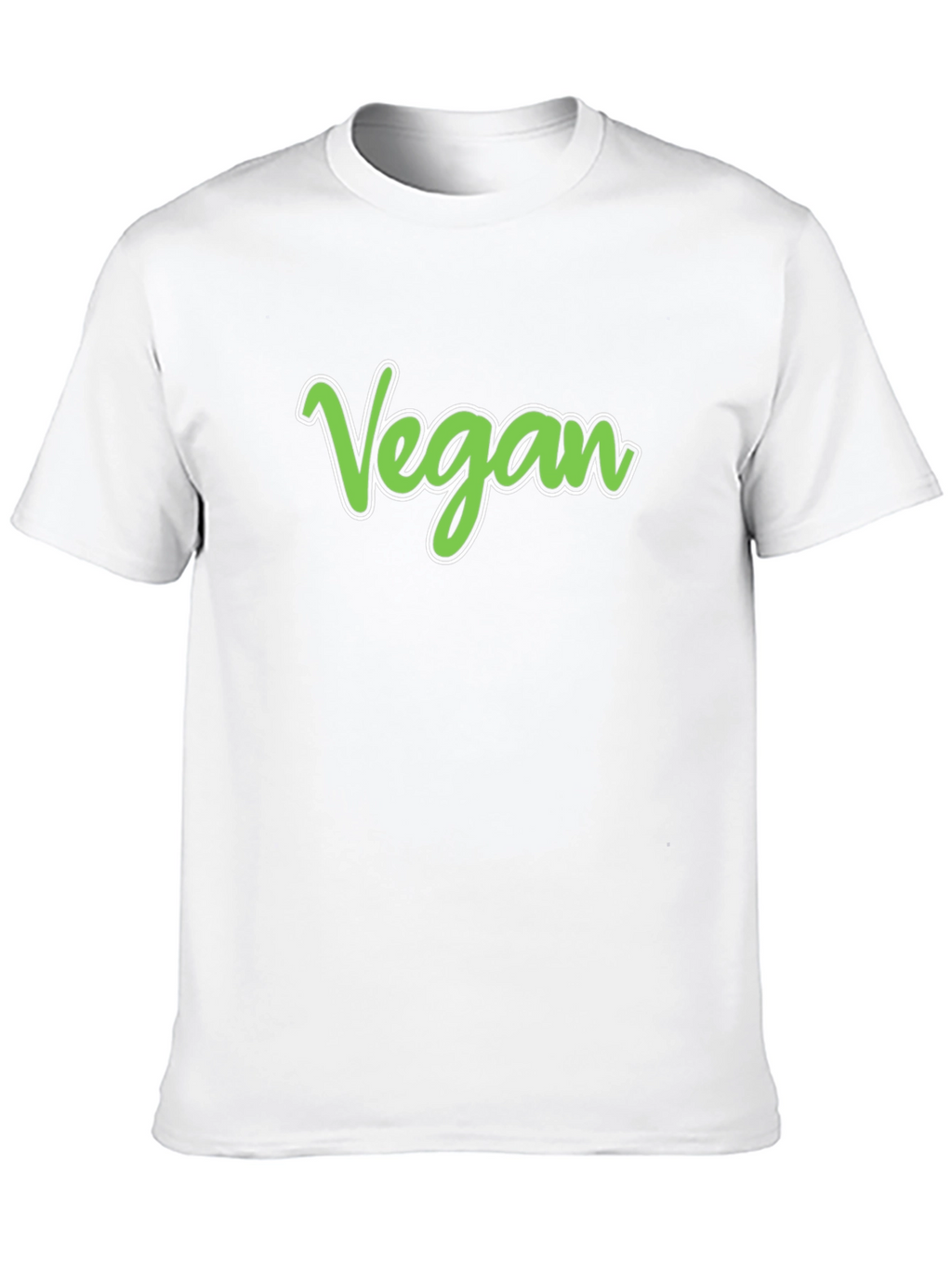 Vegan Script T-Shirt - Black Cotton