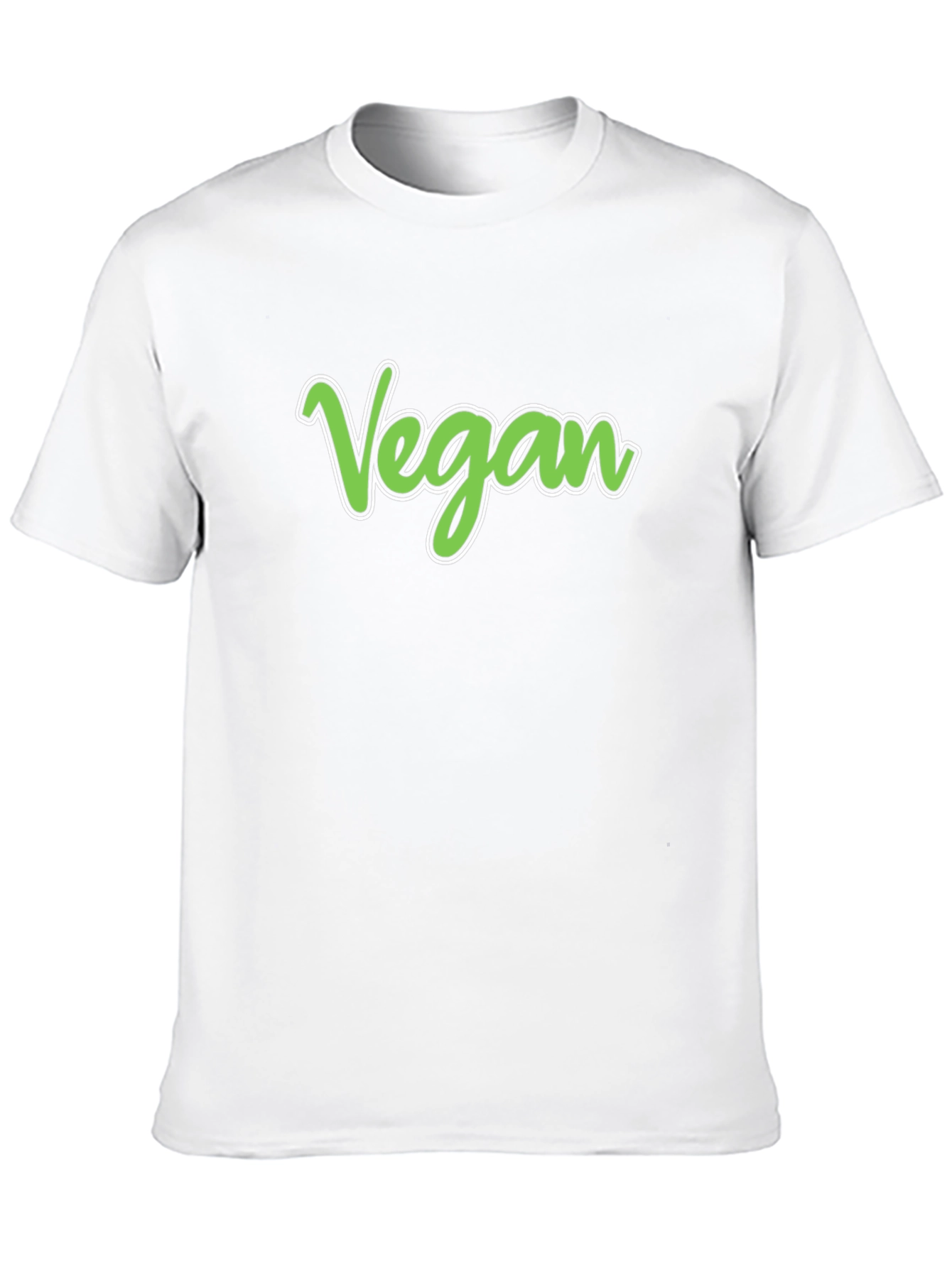 Vegan Script T-Shirt - Black Cotton