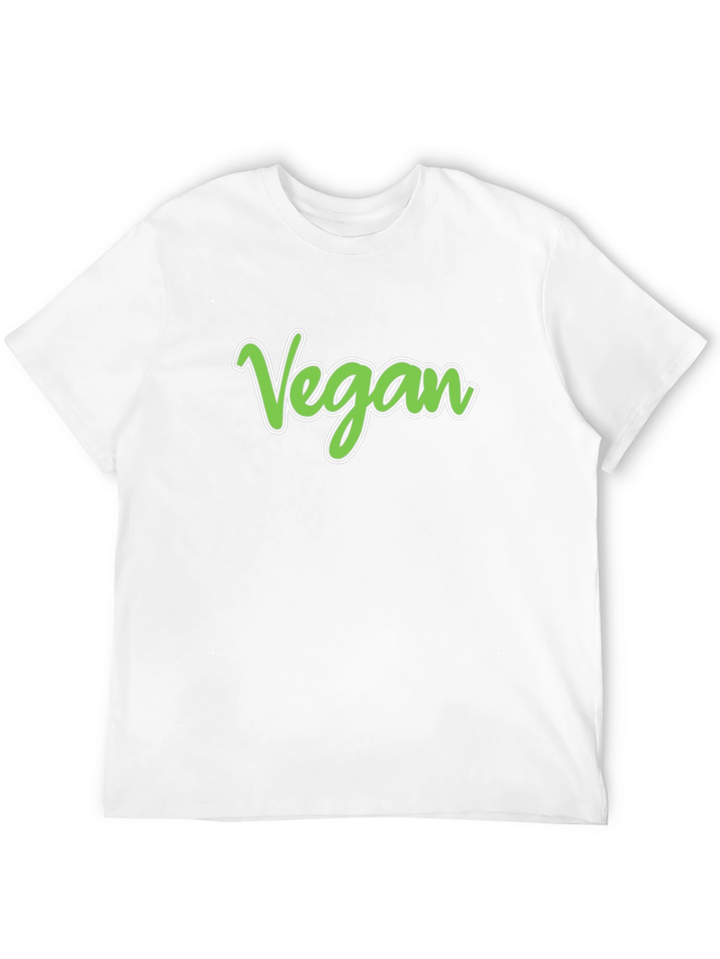 Vegan Script T-Shirt - Black Cotton