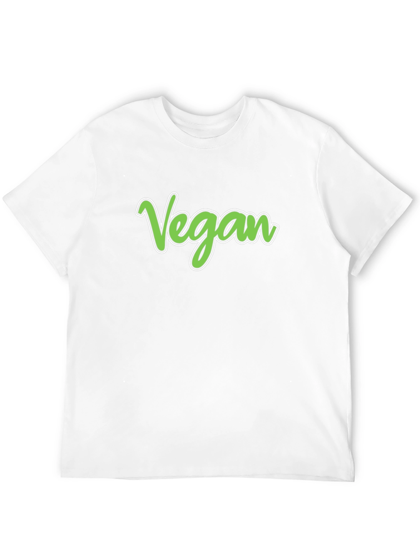 Vegan Script T-Shirt - Black Cotton