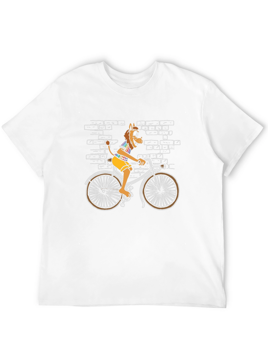 Lion on Bike Graphic Tee