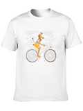Lion on Bike Graphic Tee