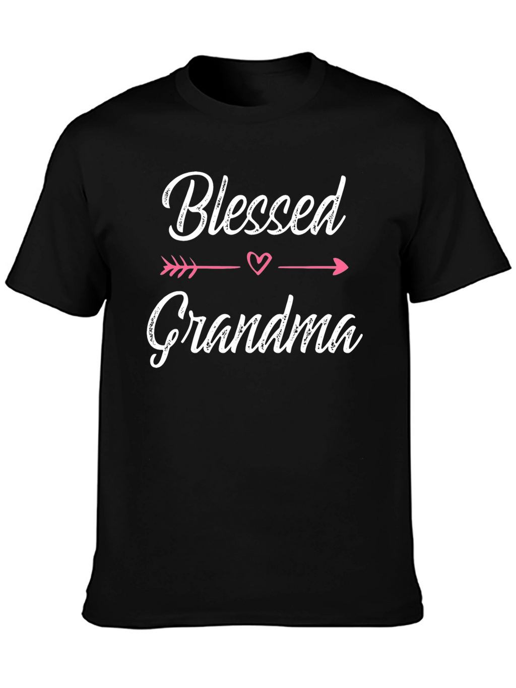 Blessed Grandma Black Cotton T-Shirt