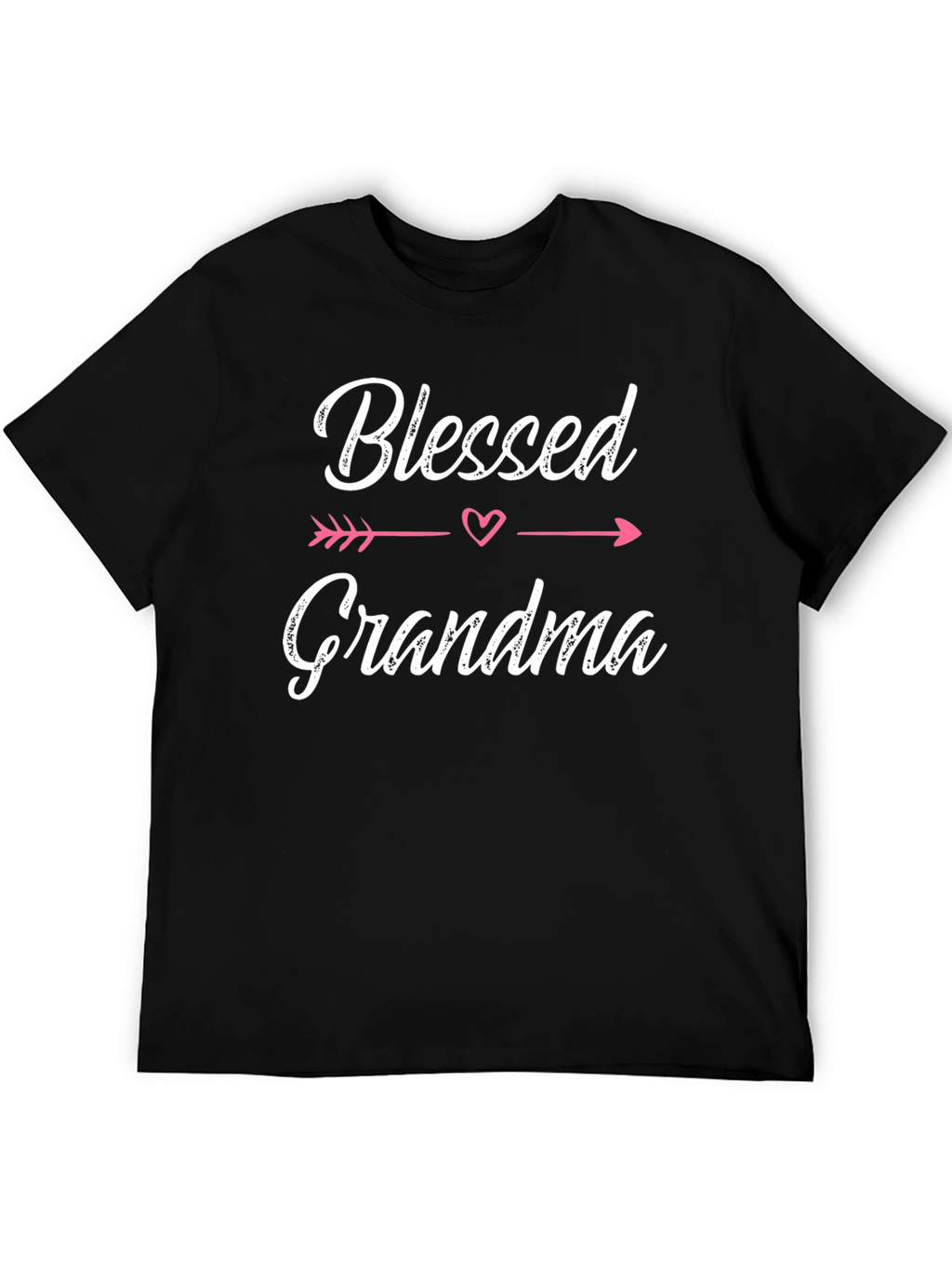 Blessed Grandma Black Cotton T-Shirt