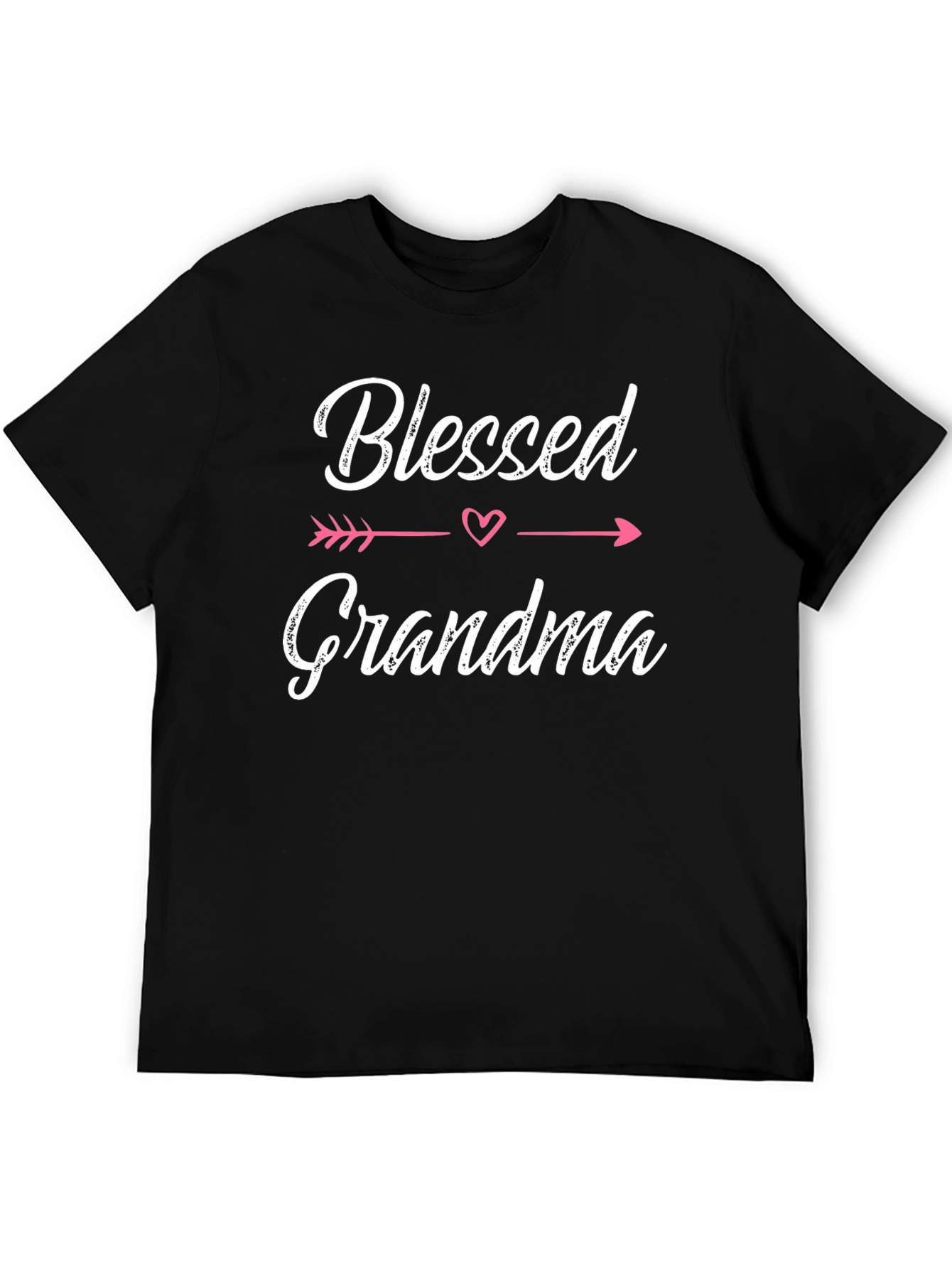 Blessed Grandma Black Cotton T-Shirt