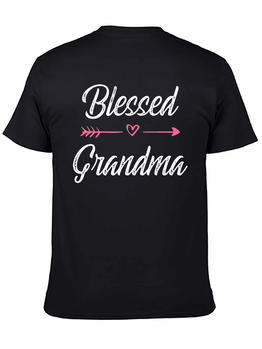 Blessed Grandma Black Cotton T-Shirt