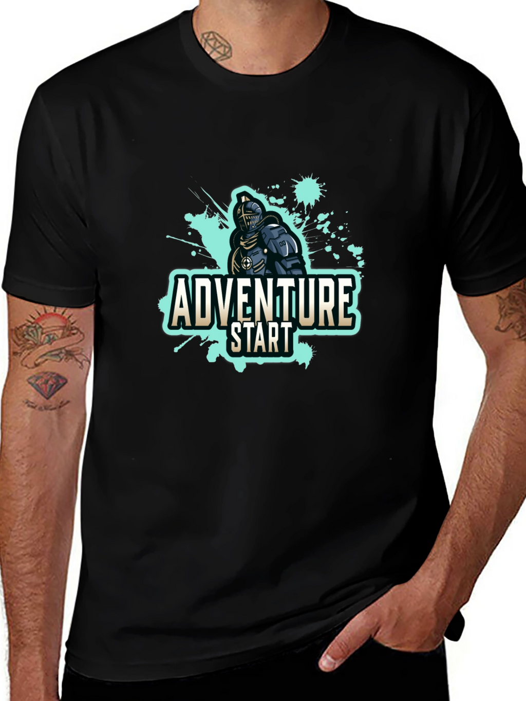 Adventure Start Knight Black T-Shirt