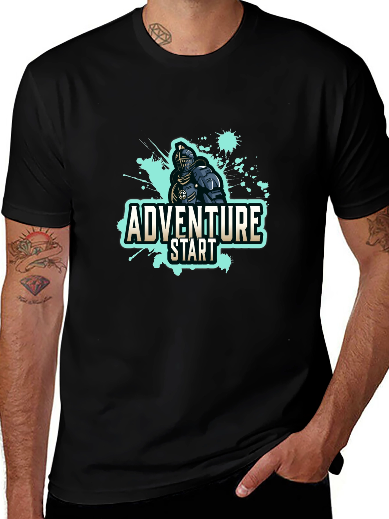 Adventure Start Knight Black T-Shirt
