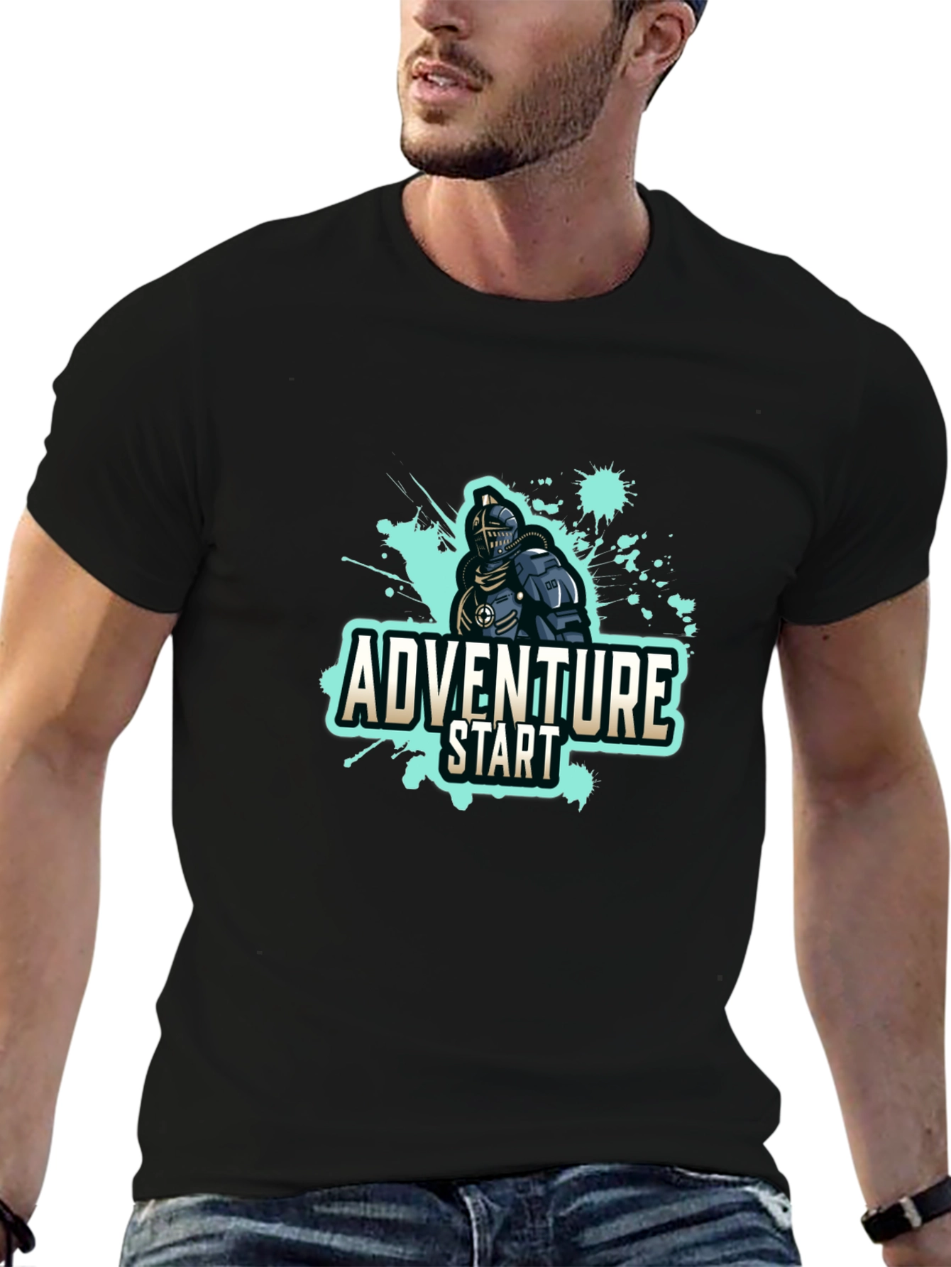 Adventure Start Knight Black T-Shirt