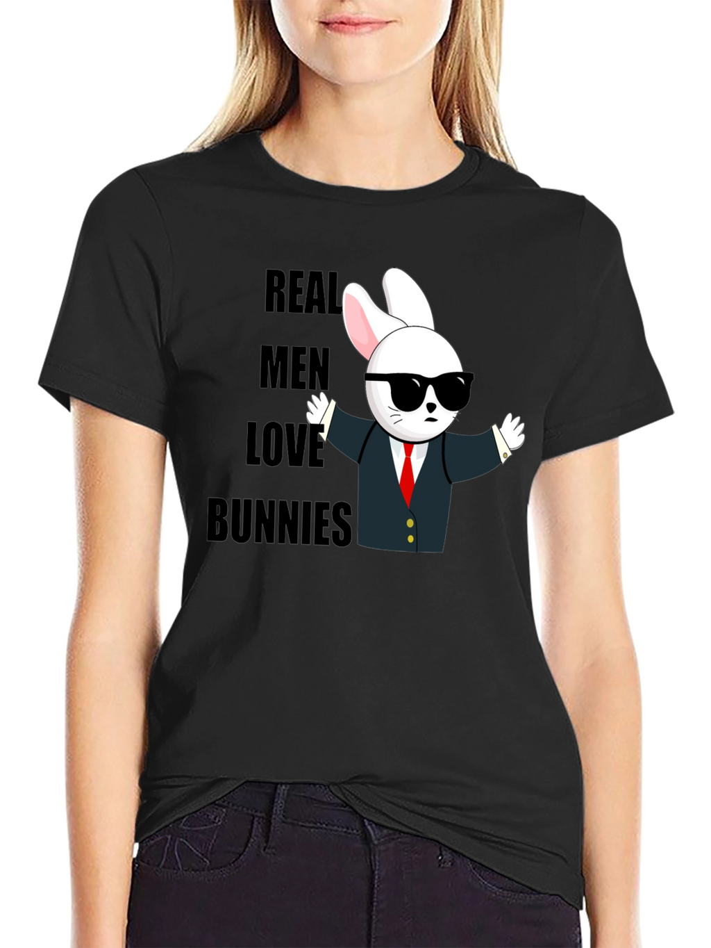 Real Men Love Bunnies T-Shirt - Funny Bunny Tee