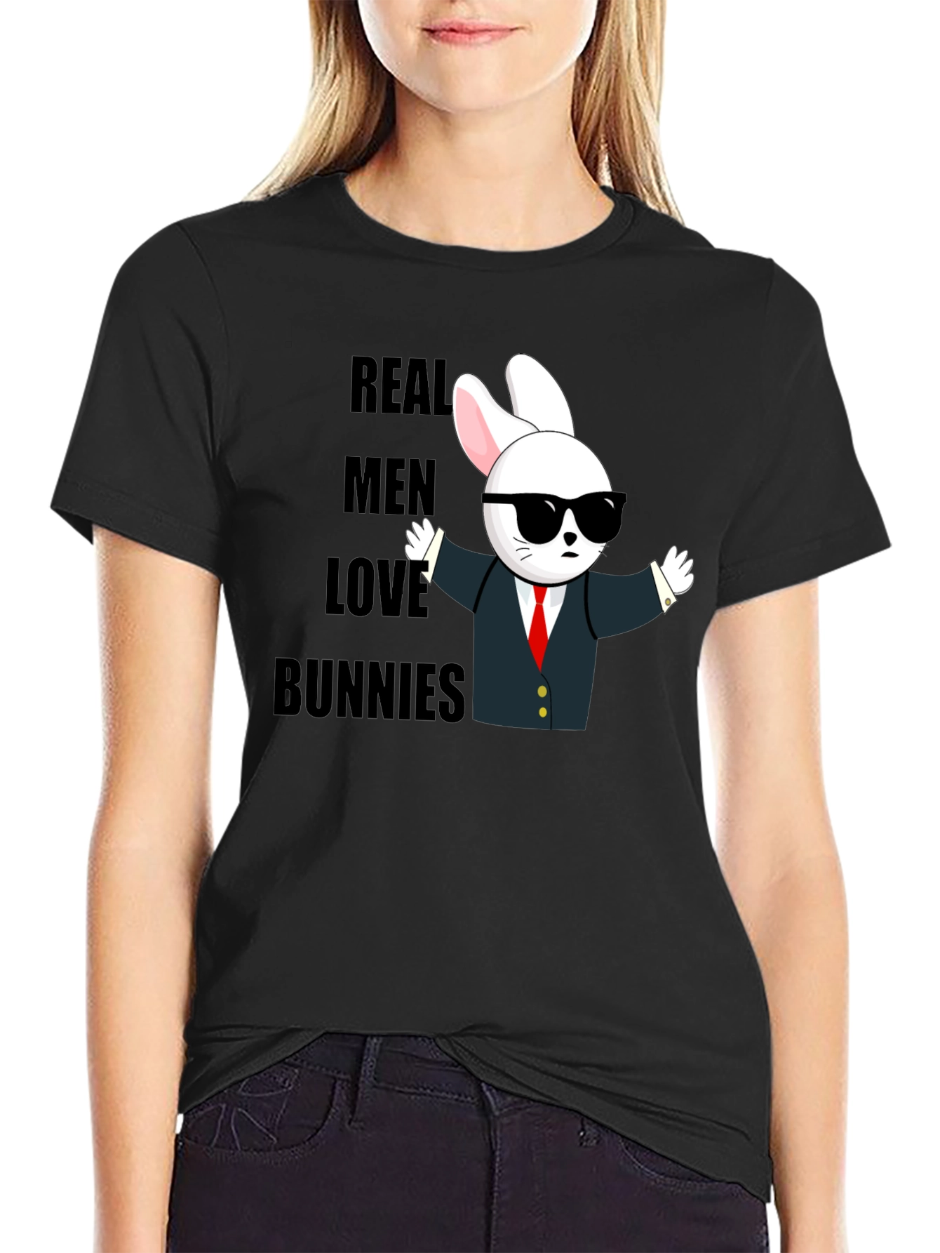 Real Men Love Bunnies T-Shirt - Funny Bunny Tee