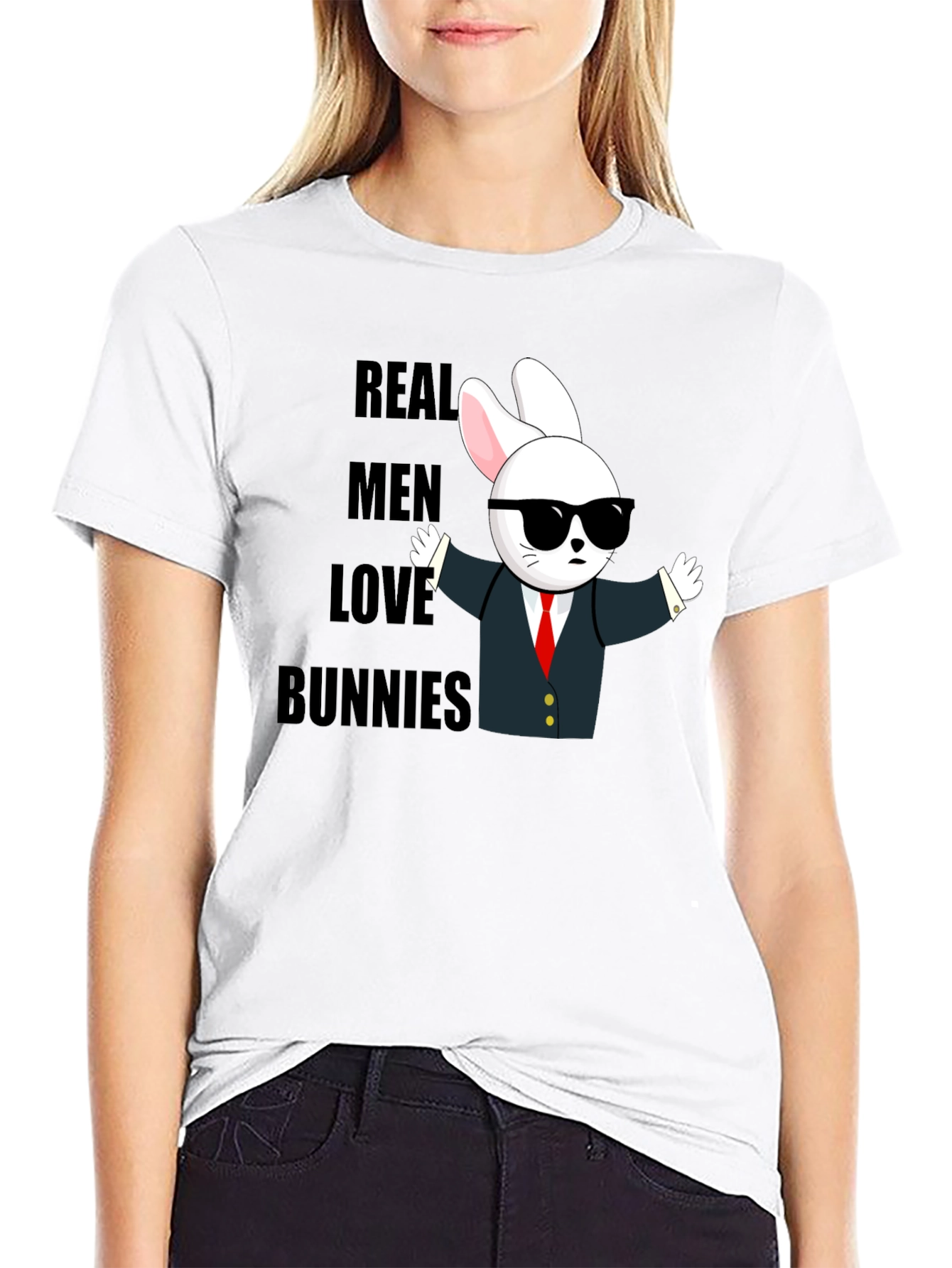 Real Men Love Bunnies T-Shirt - Funny Bunny Tee